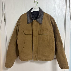 일본산 크롭 진베이지 면자켓 점퍼