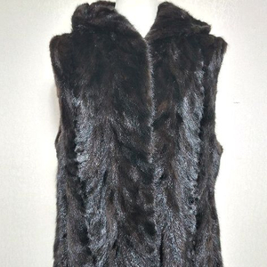 66 후드밍크 조끼 밍크베스트