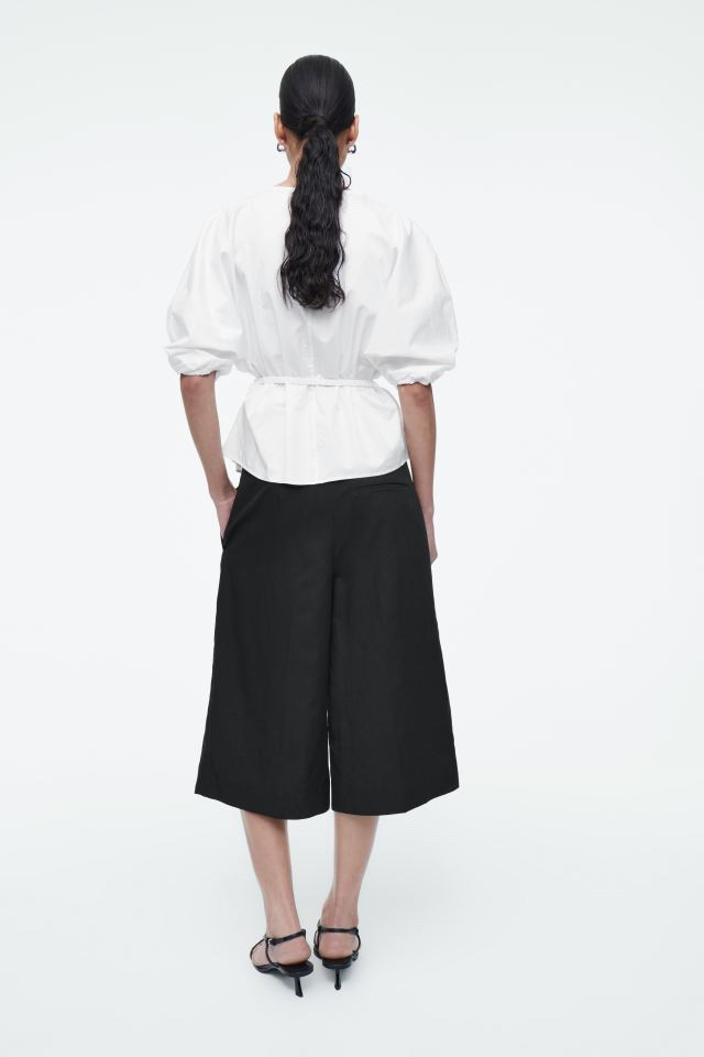 COS 코스 벨티드 퍼프 블라우스 36--1