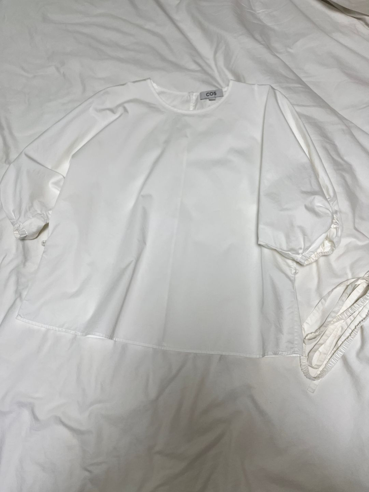 COS 코스 벨티드 퍼프 블라우스 36--8