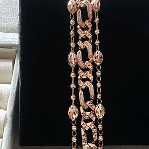 14k 로즈골드 팔찌