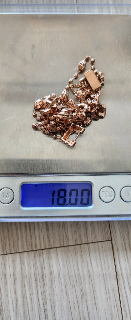 14k 로즈골드 팔찌--3