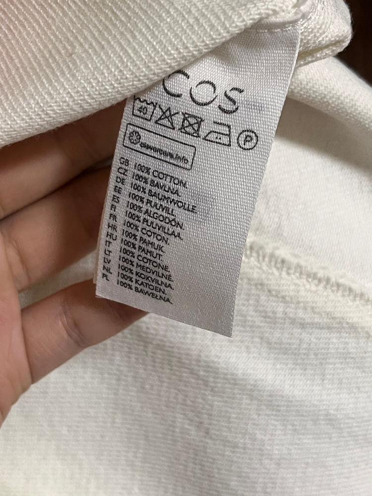 cos코스 슬리브리스 데님 탑 화이트--5