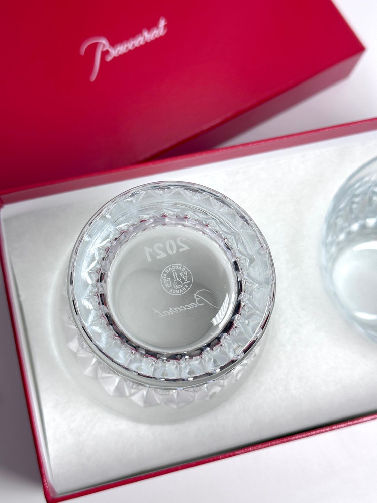 [미사용] 바카랏 The YEAR 2021 크리스탈 텀블러(로우볼) 2P 세트 바카라 잔 이미지