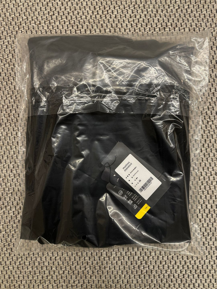 [26] 무신사 스탠다드 파라슈트 밴딩 슬랙스 [블랙]--4