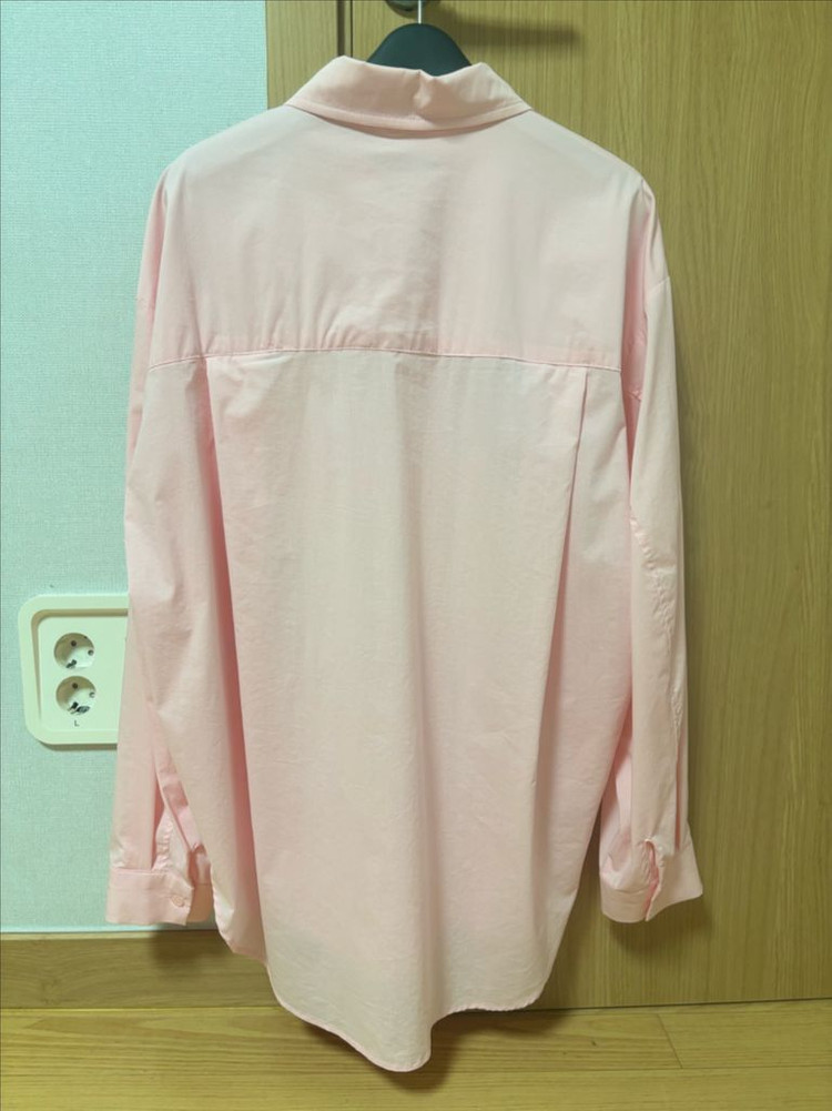 핑크 박시 오버핏 셔츠--3