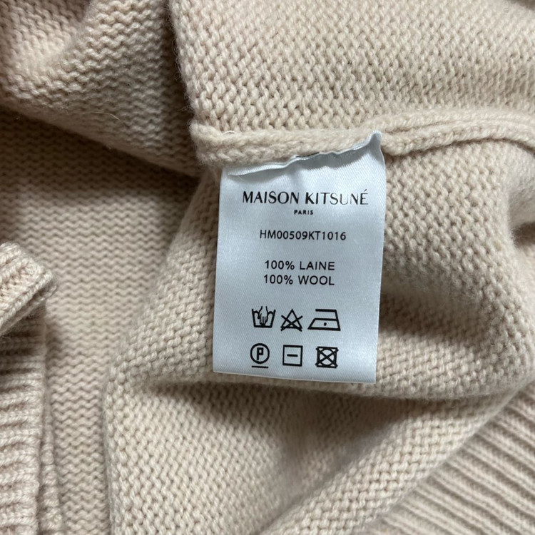 메종키츠네 빅폭스 헤드 풀오버 니트 베이지 (새상품) 이미지