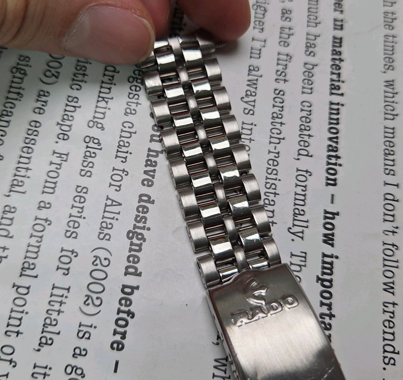 빈티지 라도 18mm 러그날개형 바둑이 메탈 브레이슬릿 시계줄 이미지