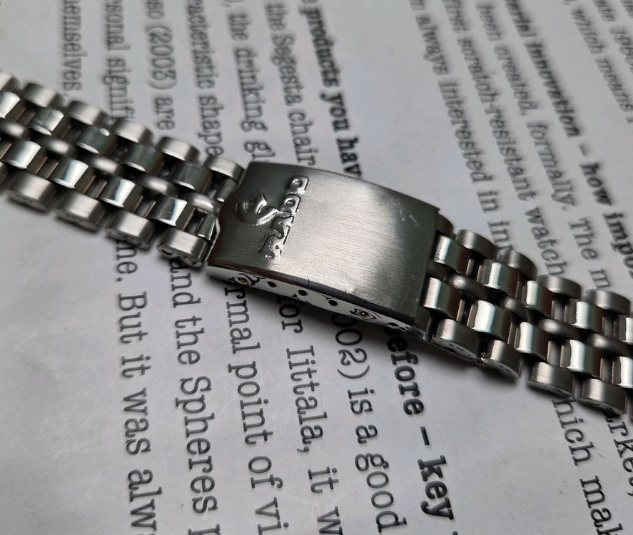 빈티지 라도 18mm 러그날개형 바둑이 메탈 브레이슬릿 시계줄 이미지