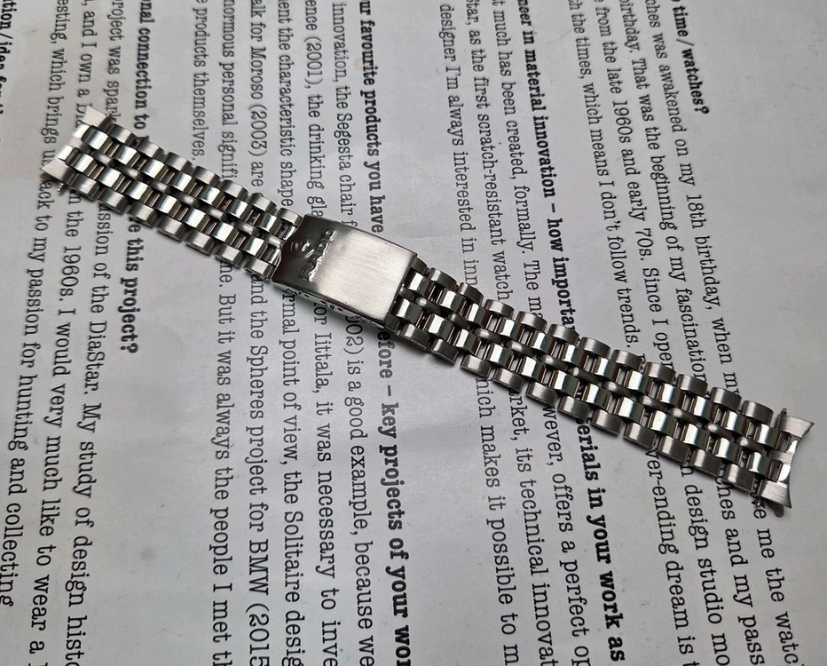 빈티지 라도 18mm 러그날개형 바둑이 메탈 브레이슬릿 시계줄 이미지