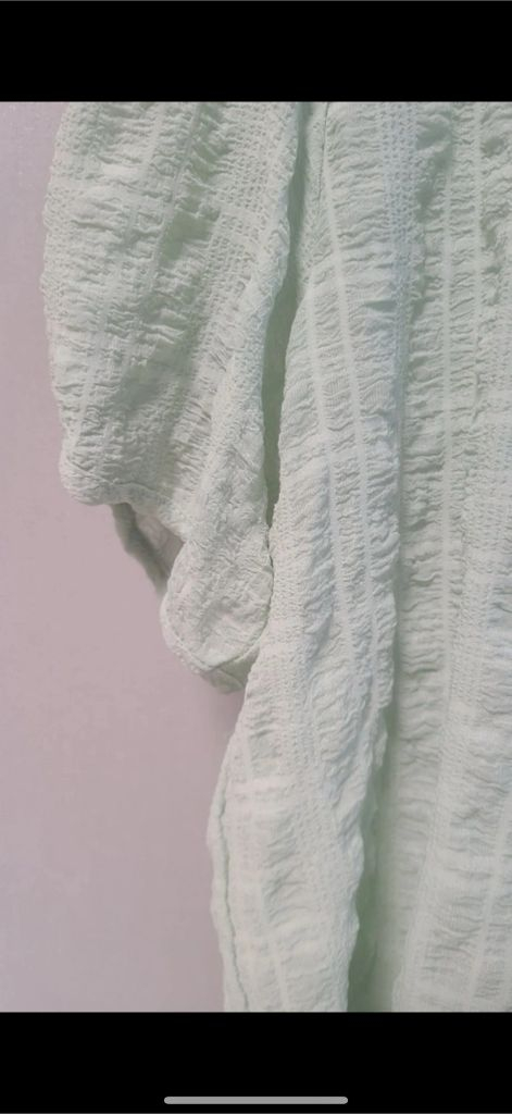 (1회 착용)민트 셔링 여성 블라우스 55 이미지