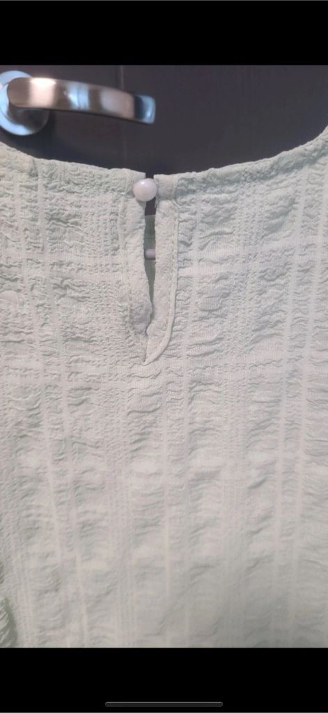 (1회 착용)민트 셔링 여성 블라우스 55 이미지