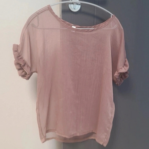 핑크브라운 쉬폰 여성 블라우스 55 이미지