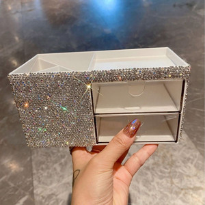 크리스탈 장식 파우치 수납함