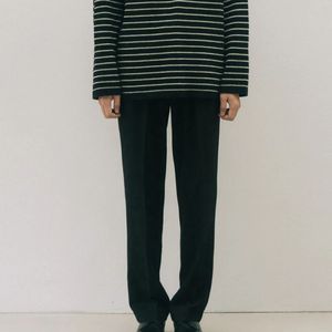 [44] 글로즈 스튜디오 세미 와이드 핏 하이프 슬랙스 - 블랙