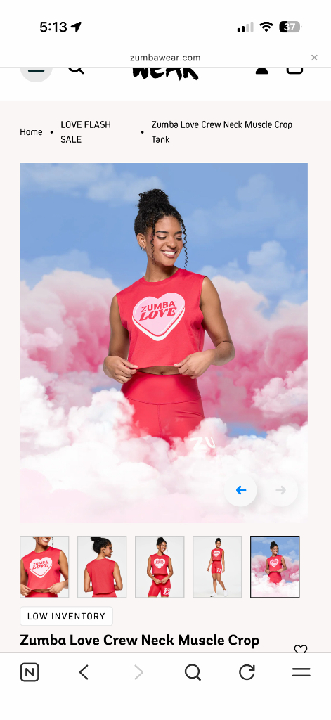 줌바웨어 크롭탱크--1