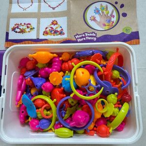 새상품) 주얼리 스냅 비즈 목걸이 팔찌 세트 328pcs