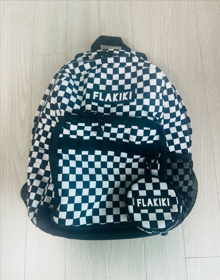 플리키키 체커보드 백팩 세트 고학년--2
