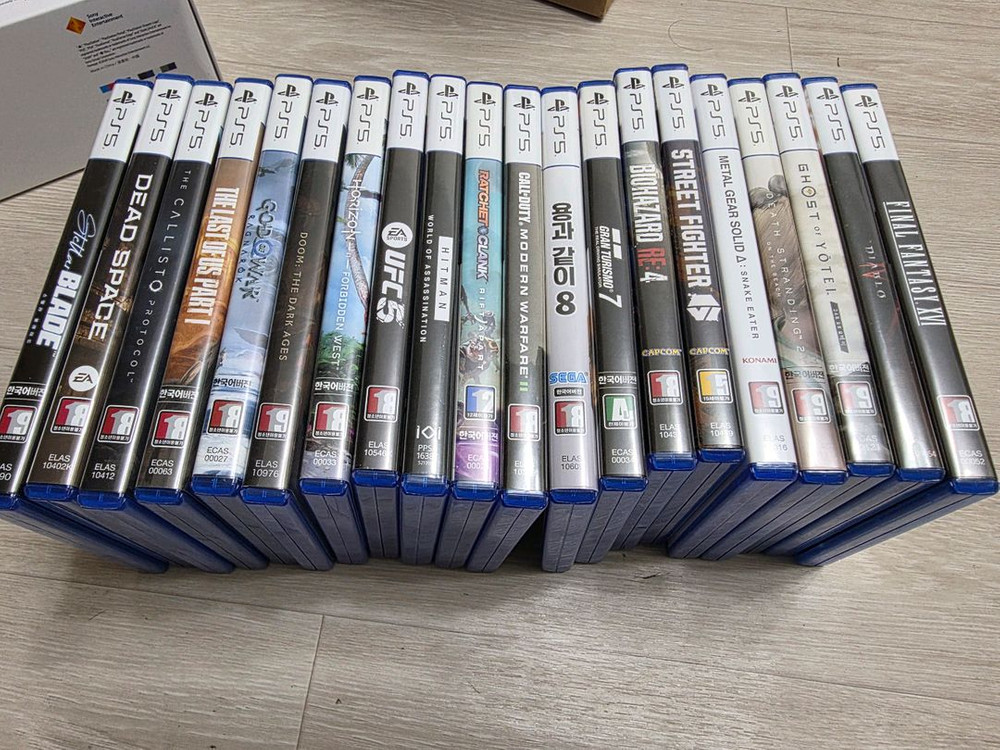 플스5 디스크 드라이브 +게임 디스크 타이틀 20장--1