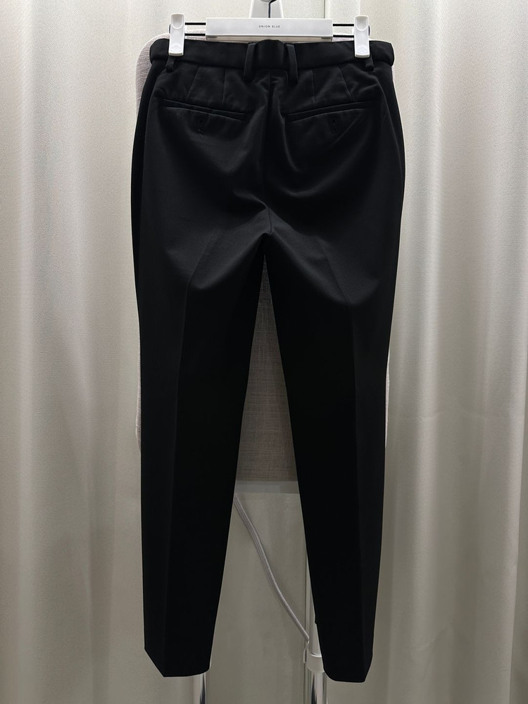 [27] 무신사 스탠다드 릴렉스드 테이퍼드 히든 밴딩 크롭 슬랙스 - 블랙--2