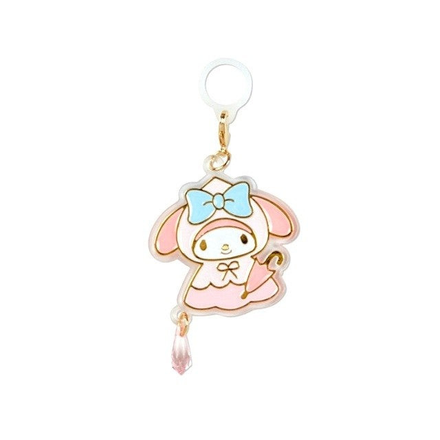 산리오 메지루시 마이멜로디 레이니 데이즈 우산 링 장식품 키링--2