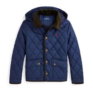 폴로 랄프로렌 보이즈 퀼팅 후드 자켓 네이비(라지) 이미지