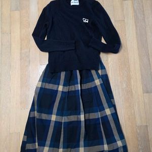 칼라거펠트 니트 55 네이비