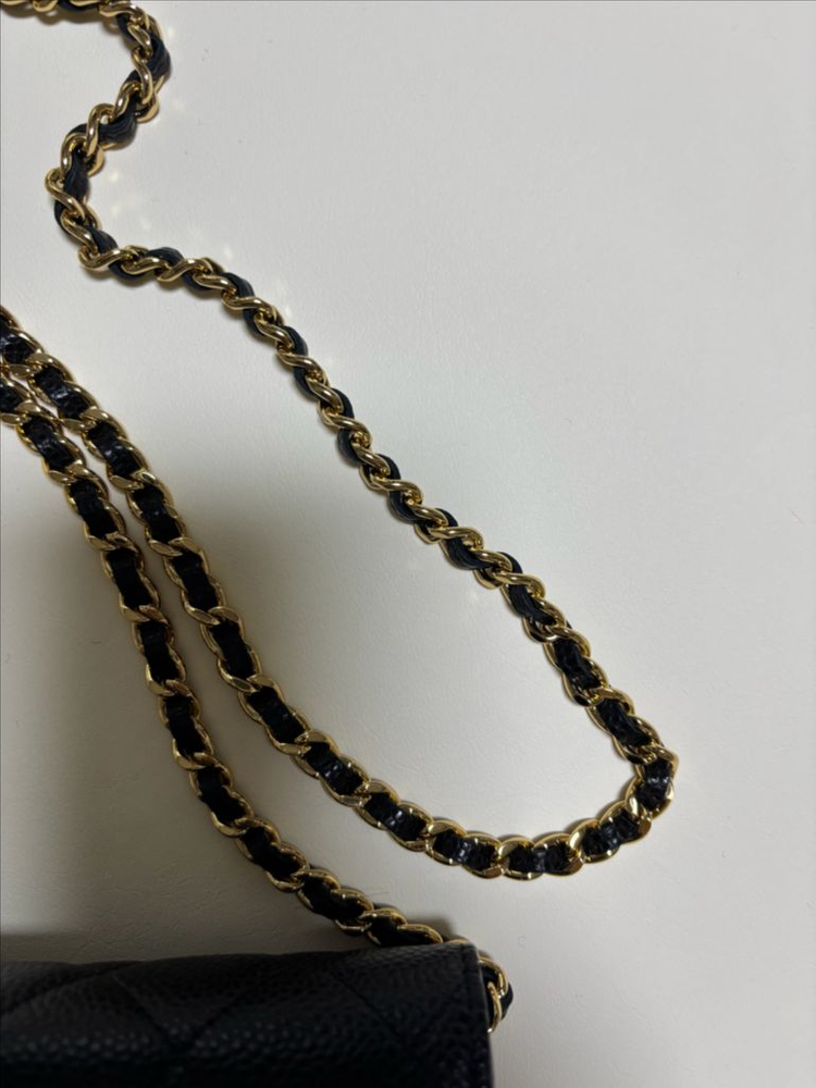 샤넬 캐비어 woc 금장체인 지갑(크로스백) 보증서있음 이미지