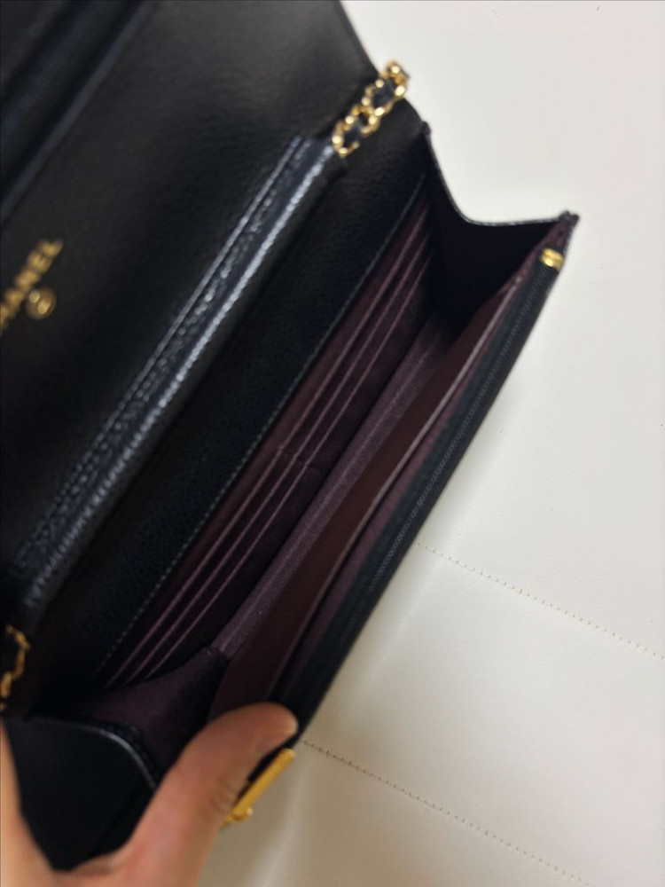 샤넬 캐비어 woc 금장체인 지갑(크로스백) 보증서있음 이미지