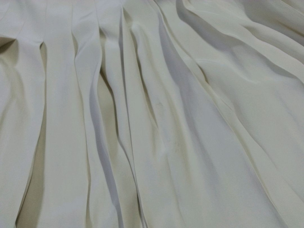 PRADA 프라다 실크 플리츠 스커트--3