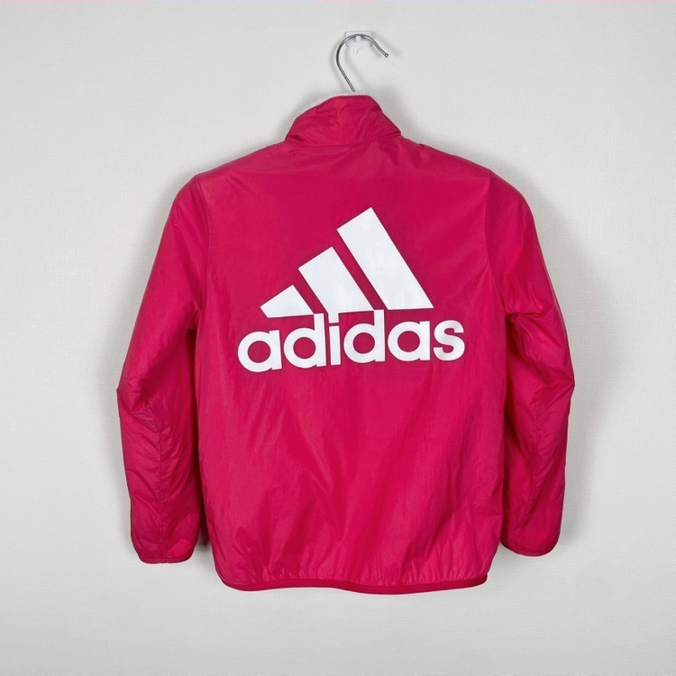 아디다스/양면 핑크 뽀글이 점퍼 자켓 아동140/라덴--2