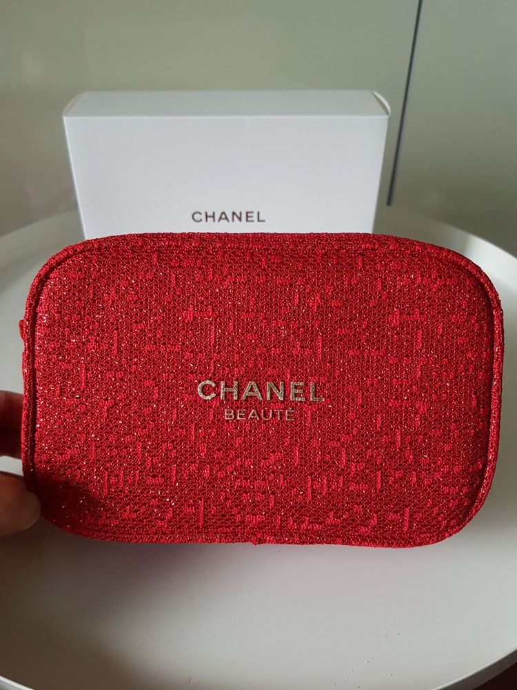 샤넬 홀리데이 트위드 파우치--5