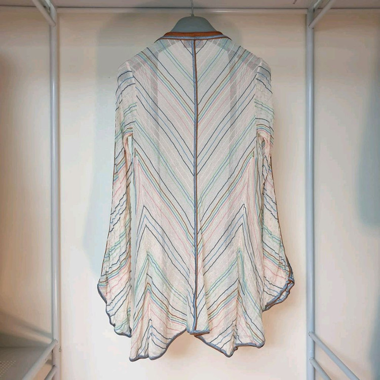 명품 MISSONI 미쏘니 벨슬리브 로브스타일 랩가디건 M--3