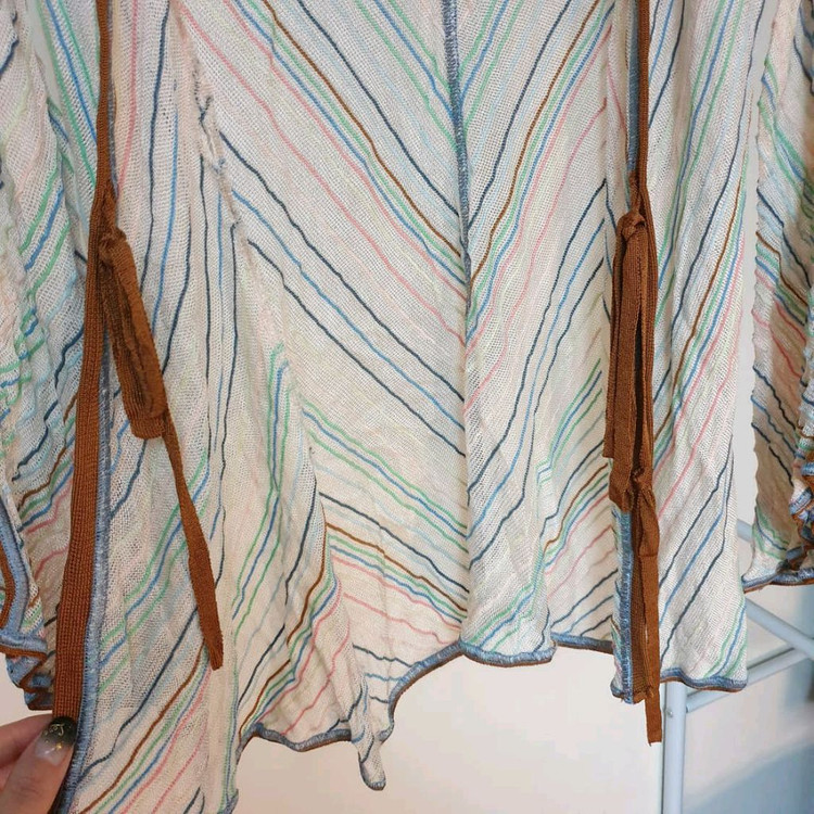 명품 MISSONI 미쏘니 벨슬리브 로브스타일 랩가디건 M--4