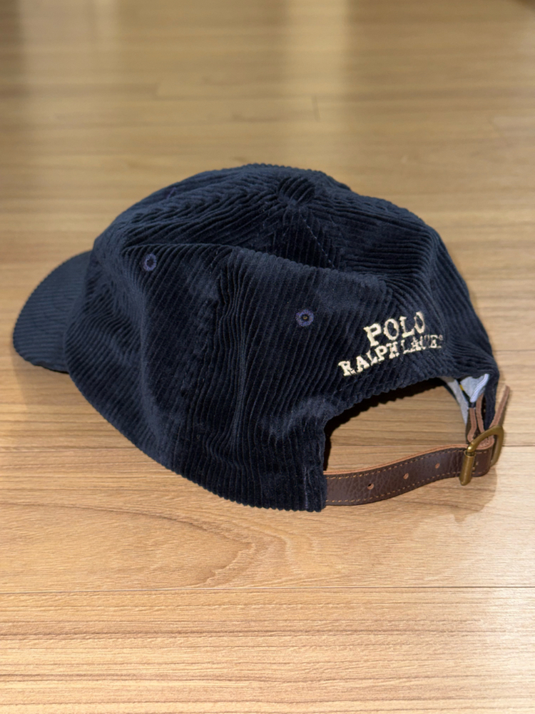 폴로 랄프로렌 로고 자수 코듀로이 볼캡 네이비 (25FW)--1