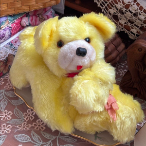 빈티지인형) 쇼와레트로 강아지 오르골인형 쇼와강아지 앤틱인형 앤틱소품 빈티지소품 강아지 고전인형 빈티지오르골