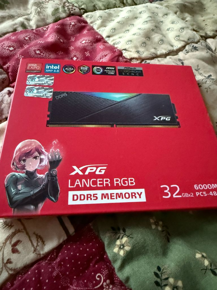 ADATA DDR5-6000 CL30 LANCER RGB 블랙 64GB--3