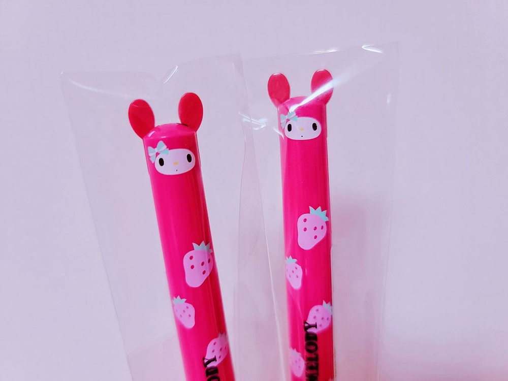 산리오 마이멜로디 딸기 볼펜 마이멜로디 미미 볼펜 미미펜--1