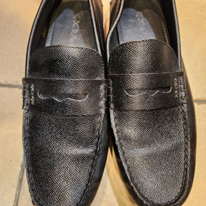 코치 남성 가죽 블랙 로퍼