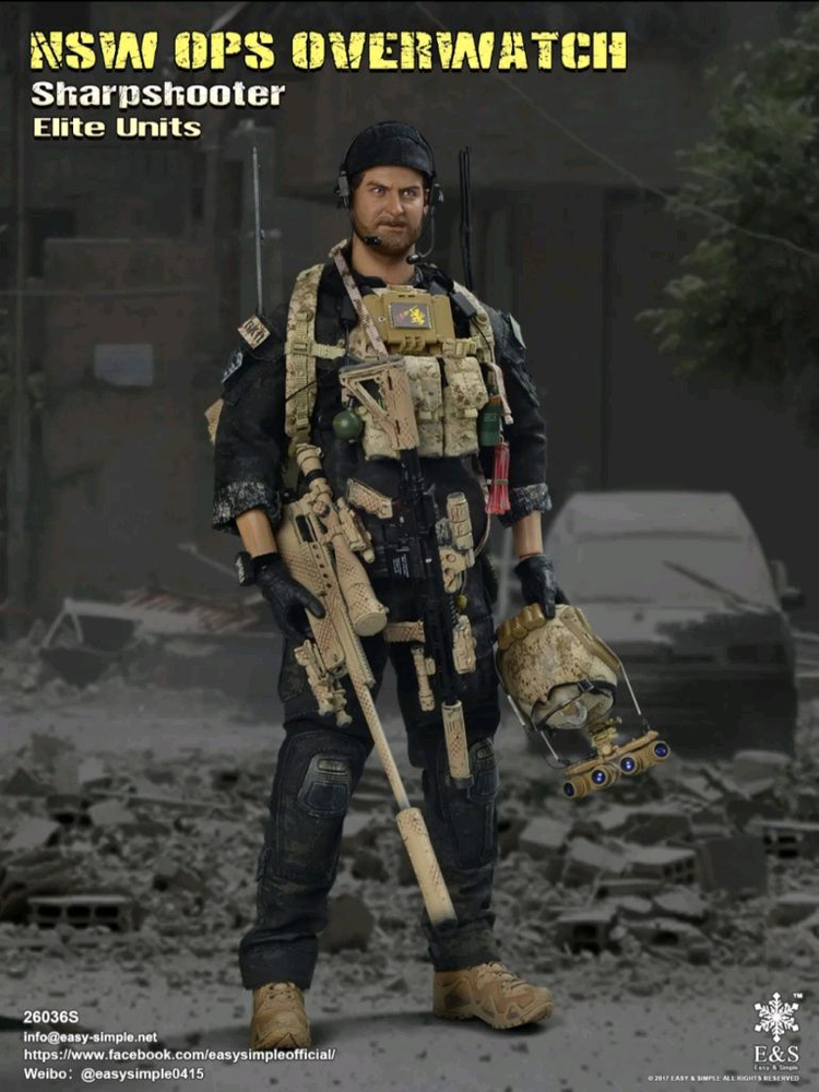 1/6 12인치 피규어 이지앤심플 26036s 한정판 네이비씰 저격수--0