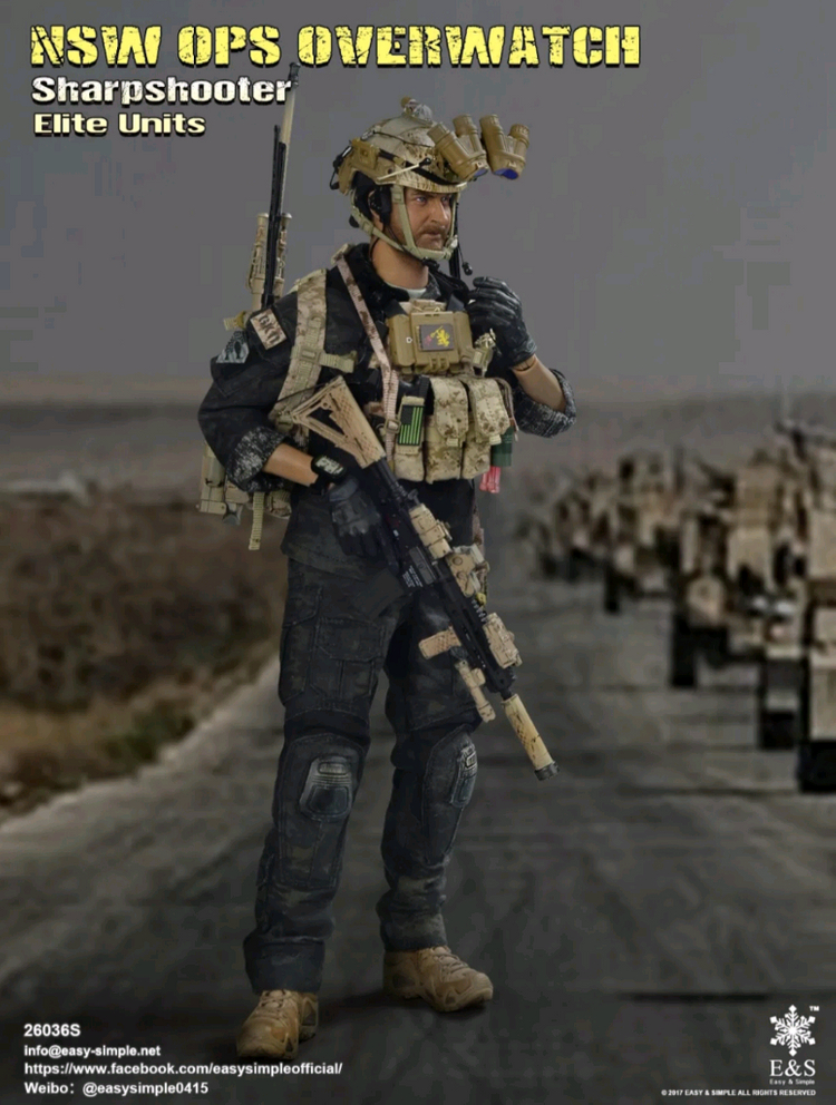 1/6 12인치 피규어 이지앤심플 26036s 한정판 네이비씰 저격수--1
