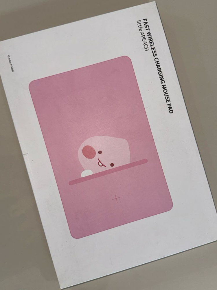 카카오프렌즈 고속무선충전 마우스패드 리틀어피치--1