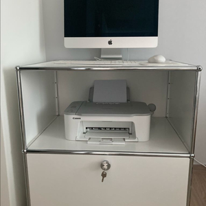 USM 스타일 (디엘로) 2단 철제수납장 화이트