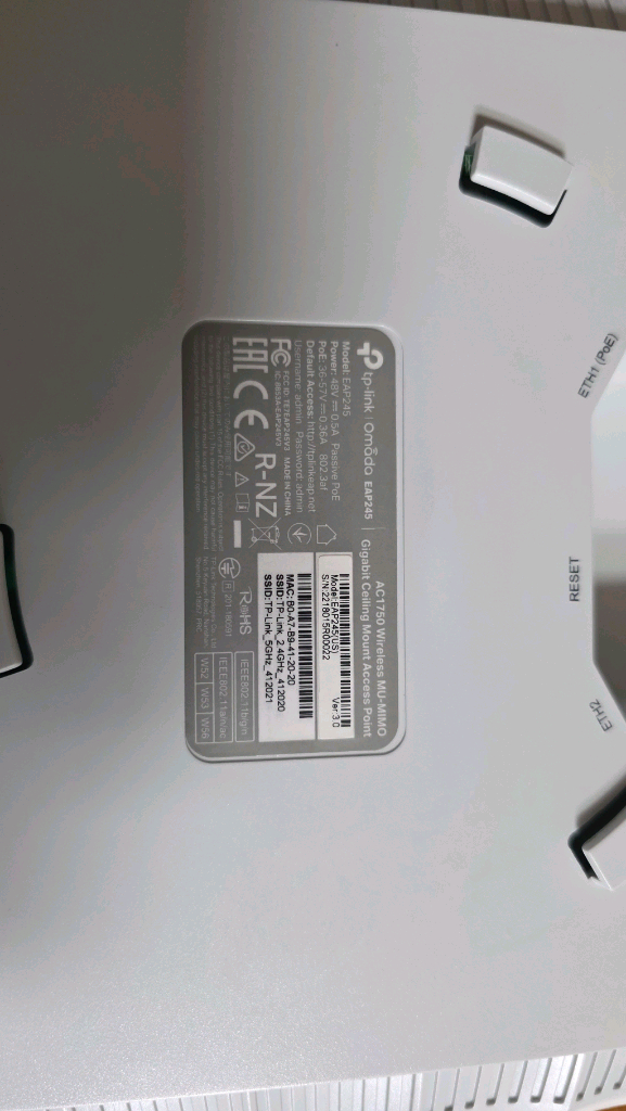 TP-Link EAP245 천정,벽부형 무선공유기 2개 팔아요--1