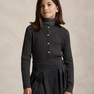 (새상품) 폴로 랄프로렌 케이블 코튼 가디건 걸즈 XL 윈저헤더