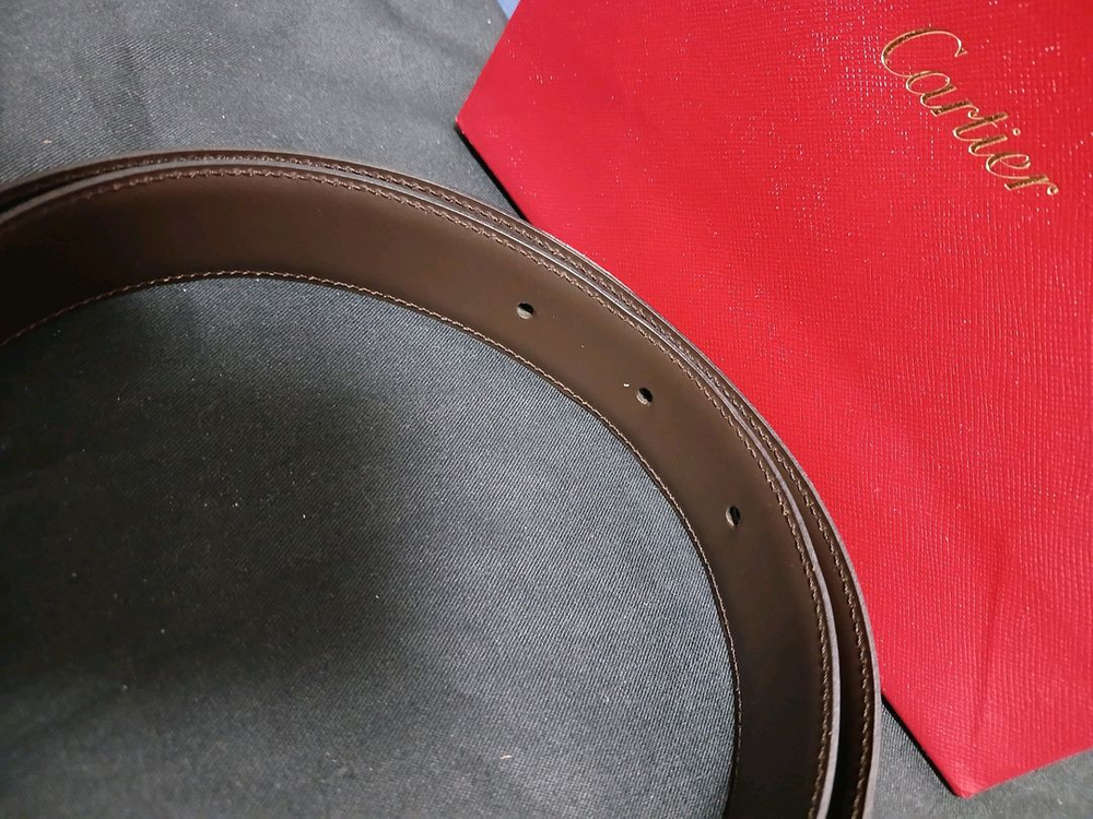 까르띠에 양면 여성 가죽벨트 정품입니다--4