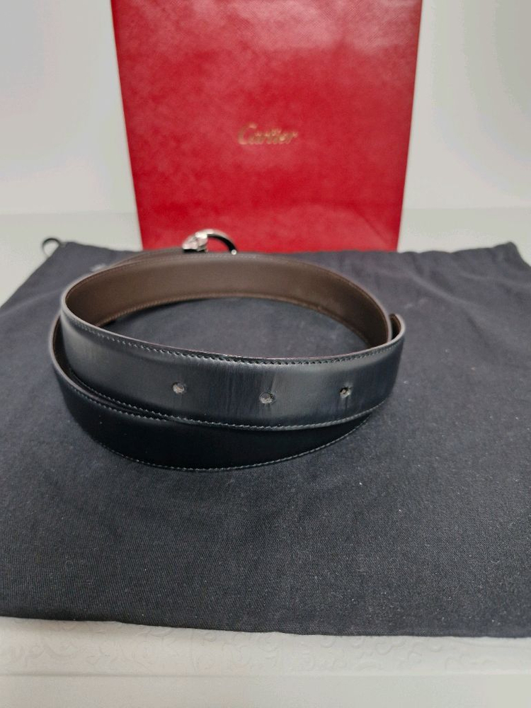 까르띠에 양면 여성 가죽벨트 정품입니다--5