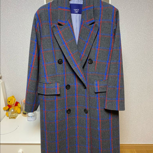 럭키슈에뜨 체크 롱코트