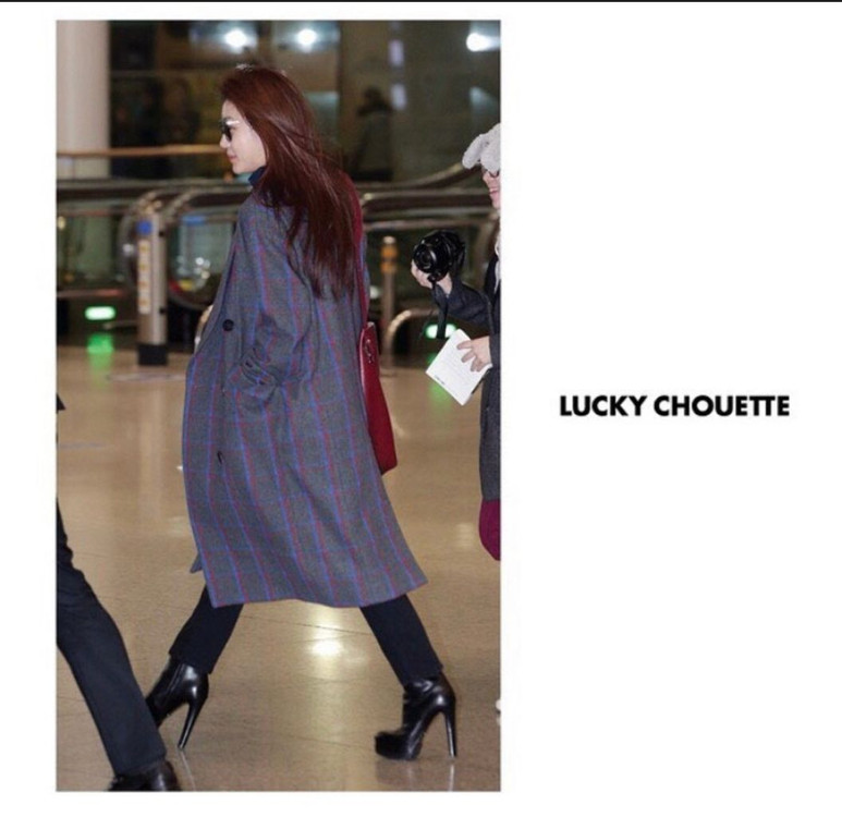 럭키슈에뜨 체크 롱코트--2