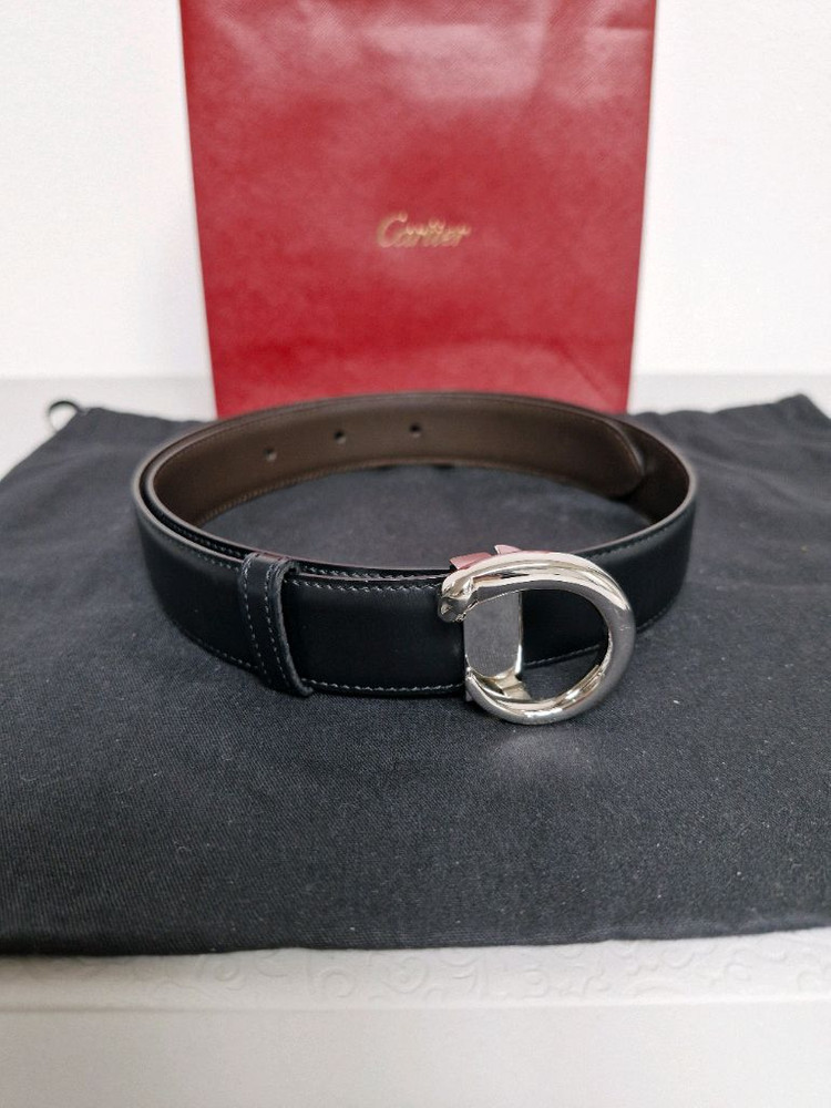 까르띠에 은장 여성벨트 정품--1